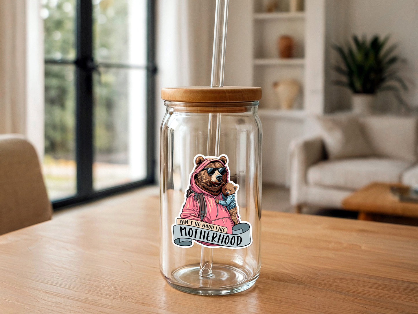 Ain't No Hood Like Motherhood | Mama Bear | Funny Sticker