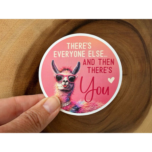 There's Everyone Else, and Then There's You | Funny Friend Sticker | Llama