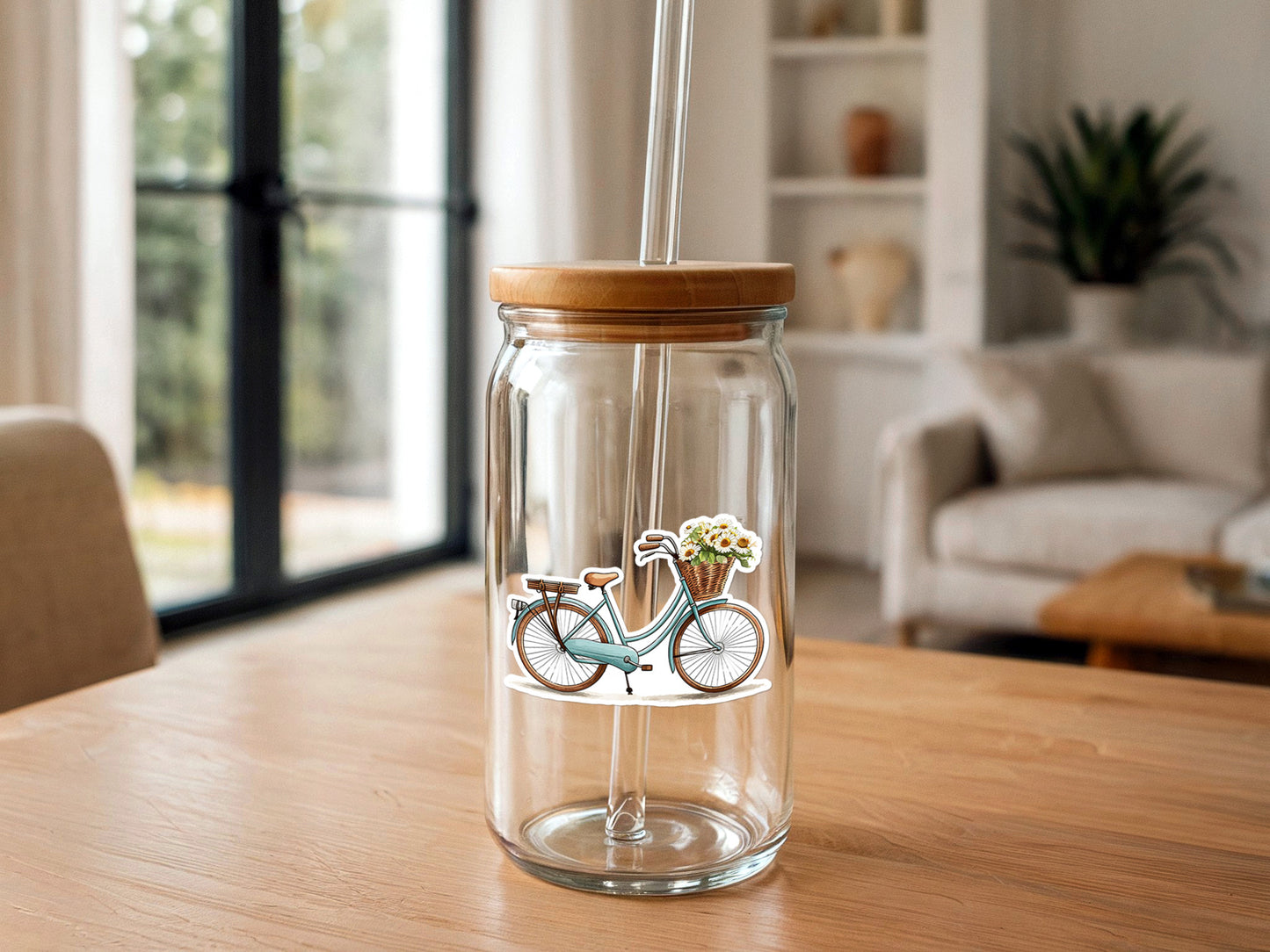 Retro Bike with Flowers | Cute Vinyl Sticker