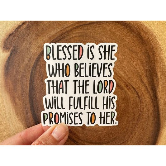 Blessed is She / God's Promises | Vinyl Christian Sticker