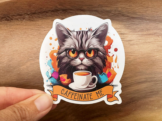 Caffeinate Me | Funny Vinyl Sticker