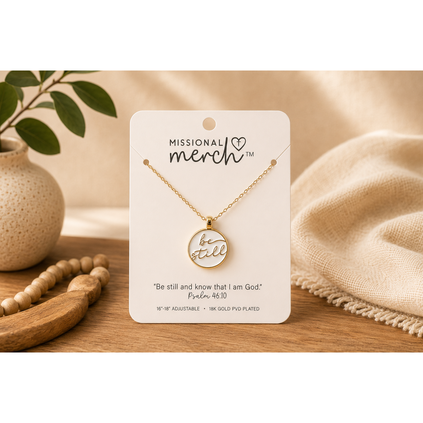 PREORDER Be Still Necklace | Christian Necklace | Case of 4