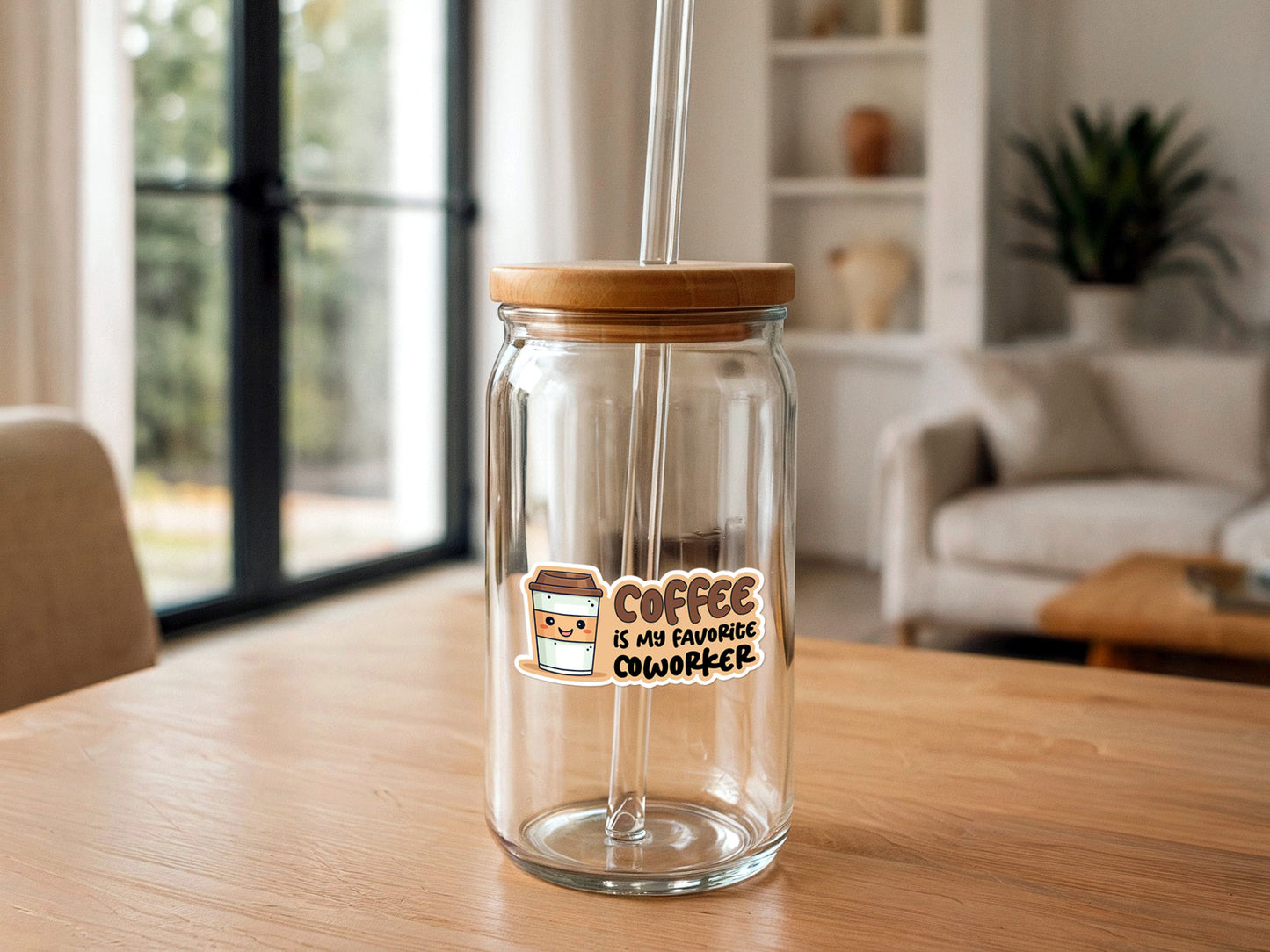 Coffee Is My Favorite Coworker | Funny Vinyl Sticker
