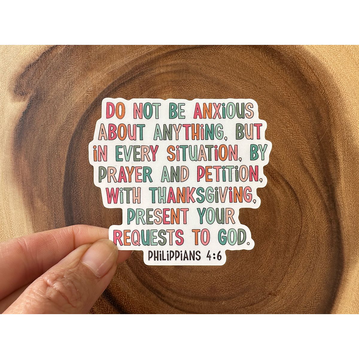 Do Not Be Anxious About Anything | Vinyl Christian Sticker