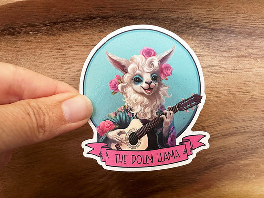 The Dolly Llama | Funny Vinyl Sticker