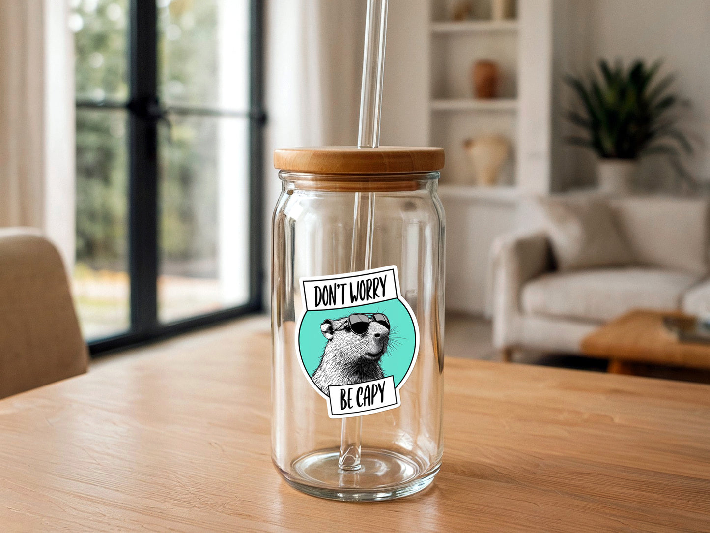 Don't Worry, Be Capy | Funny Sticker | Waterproof Vinyl