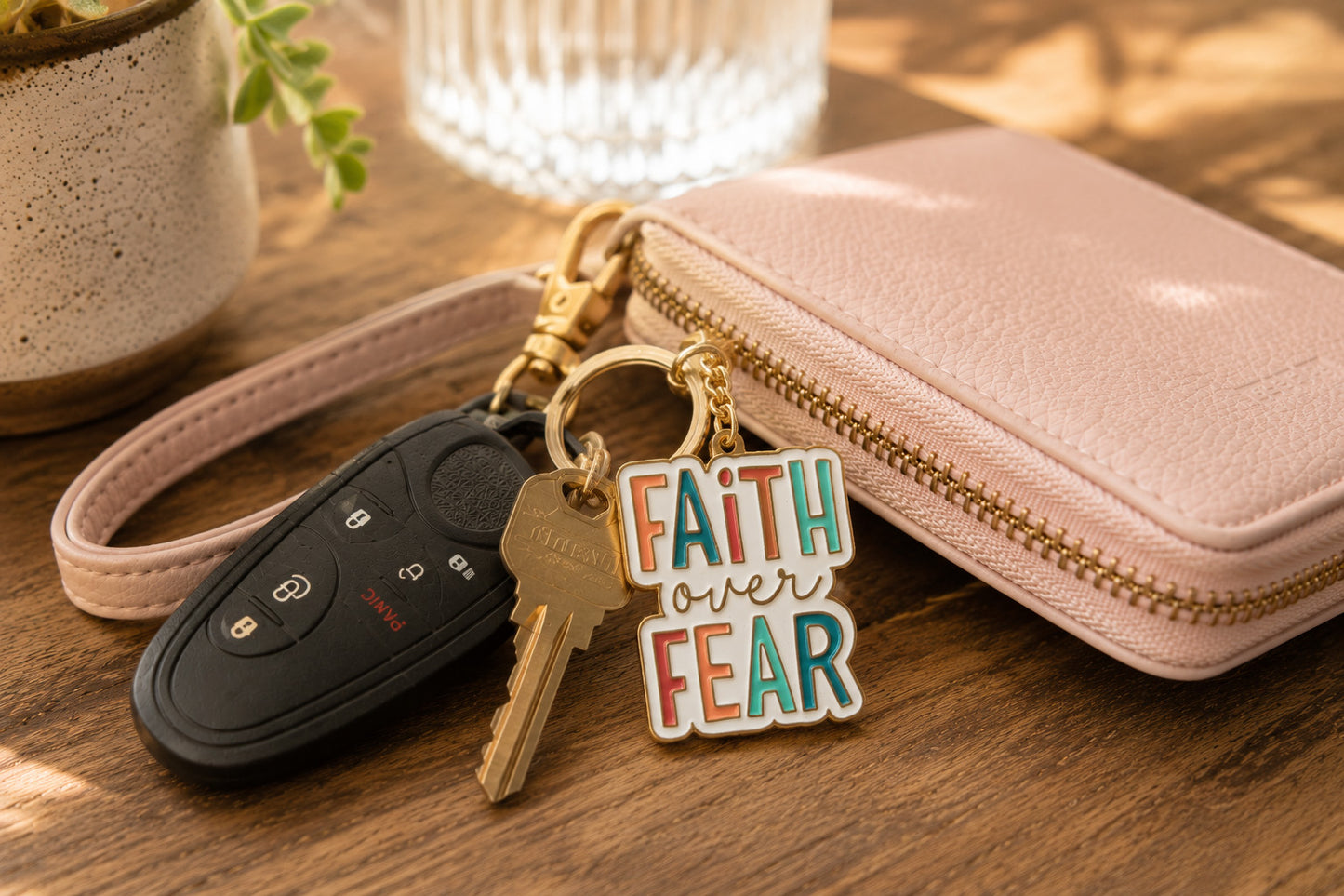 Keychain | Faith Over Fear | Enamel