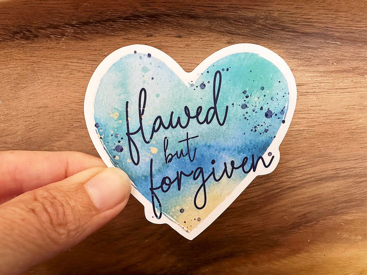 Flawed But Forgiven | Vinyl Christian Sticker