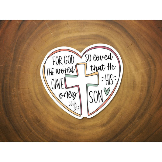John 3:16 | For God So Loved the Word | Christian Sticker