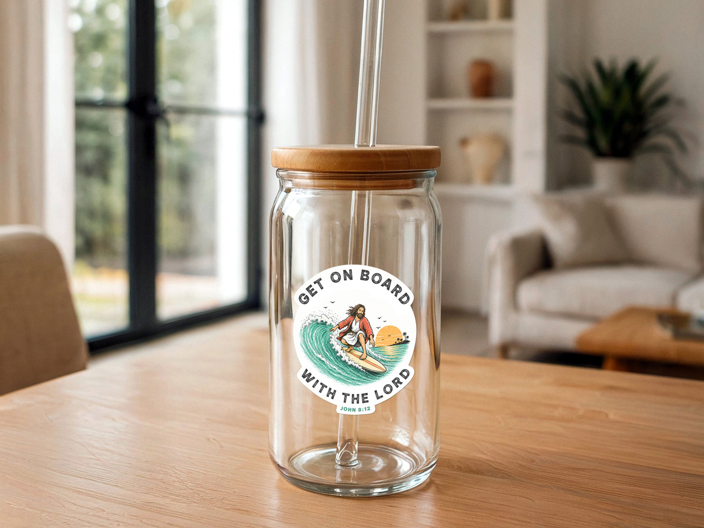 Get On Board With The Lord | Funny Christian Sticker