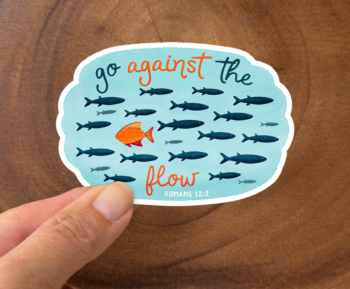 Go Against The Flow | Christian Sticker