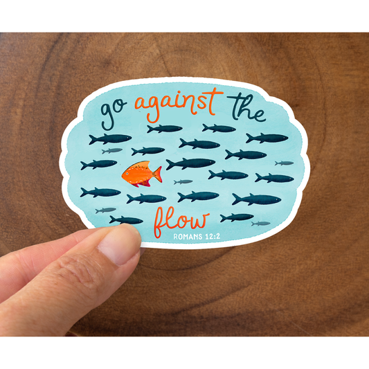 Go Against The Flow | Christian Sticker