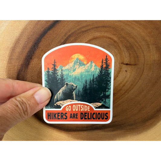 Go Outside - Hikers Are Delicious | Funny Sticker
