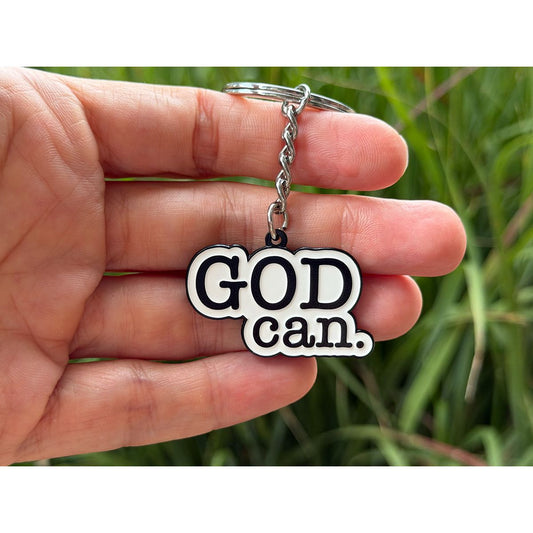 Keychain | God Can. | Enamel