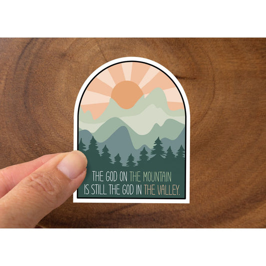 God Of The Mountain | Vinyl Christian Sticker
