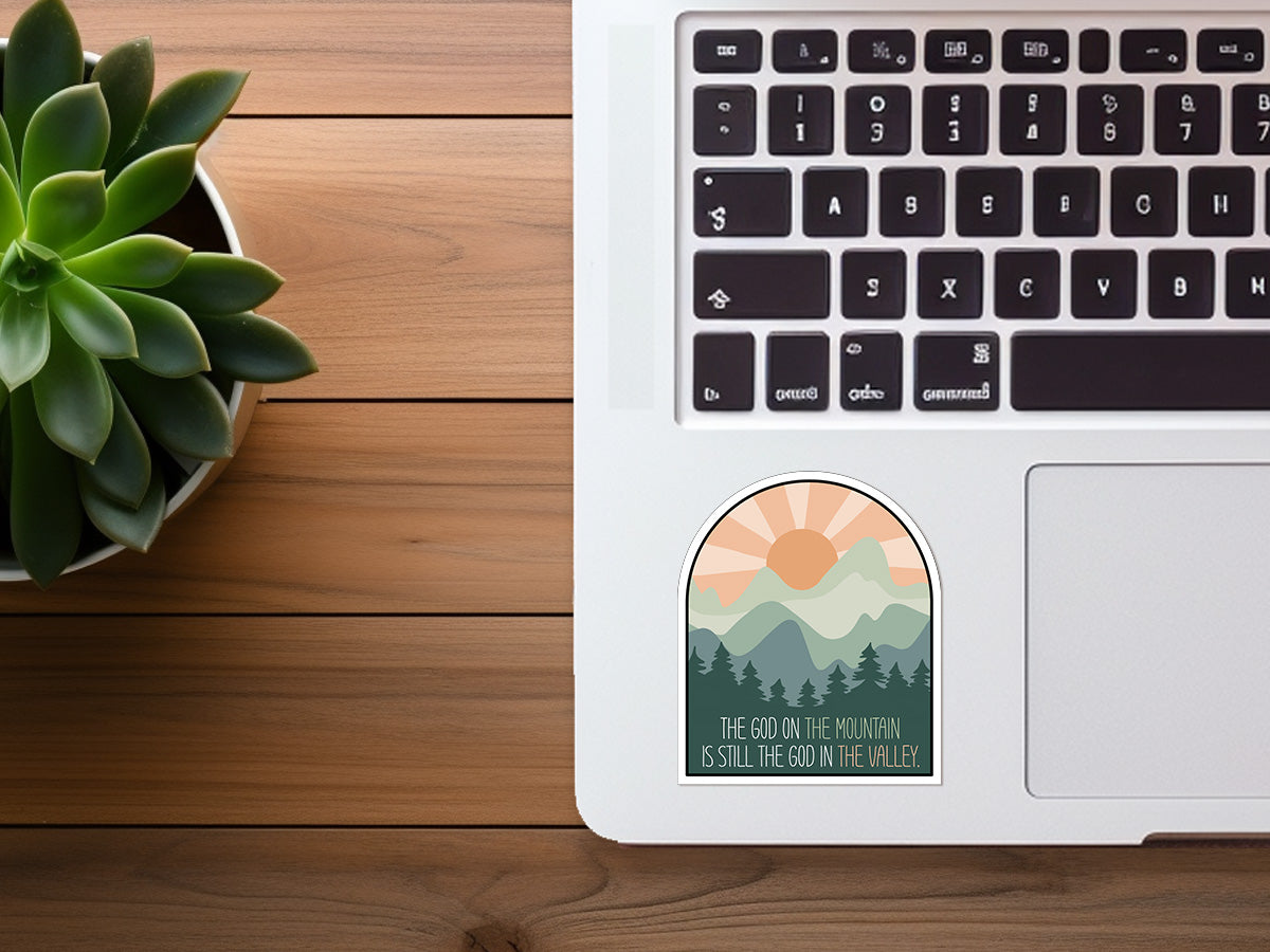 Mountain and Valley | Christian Sticker