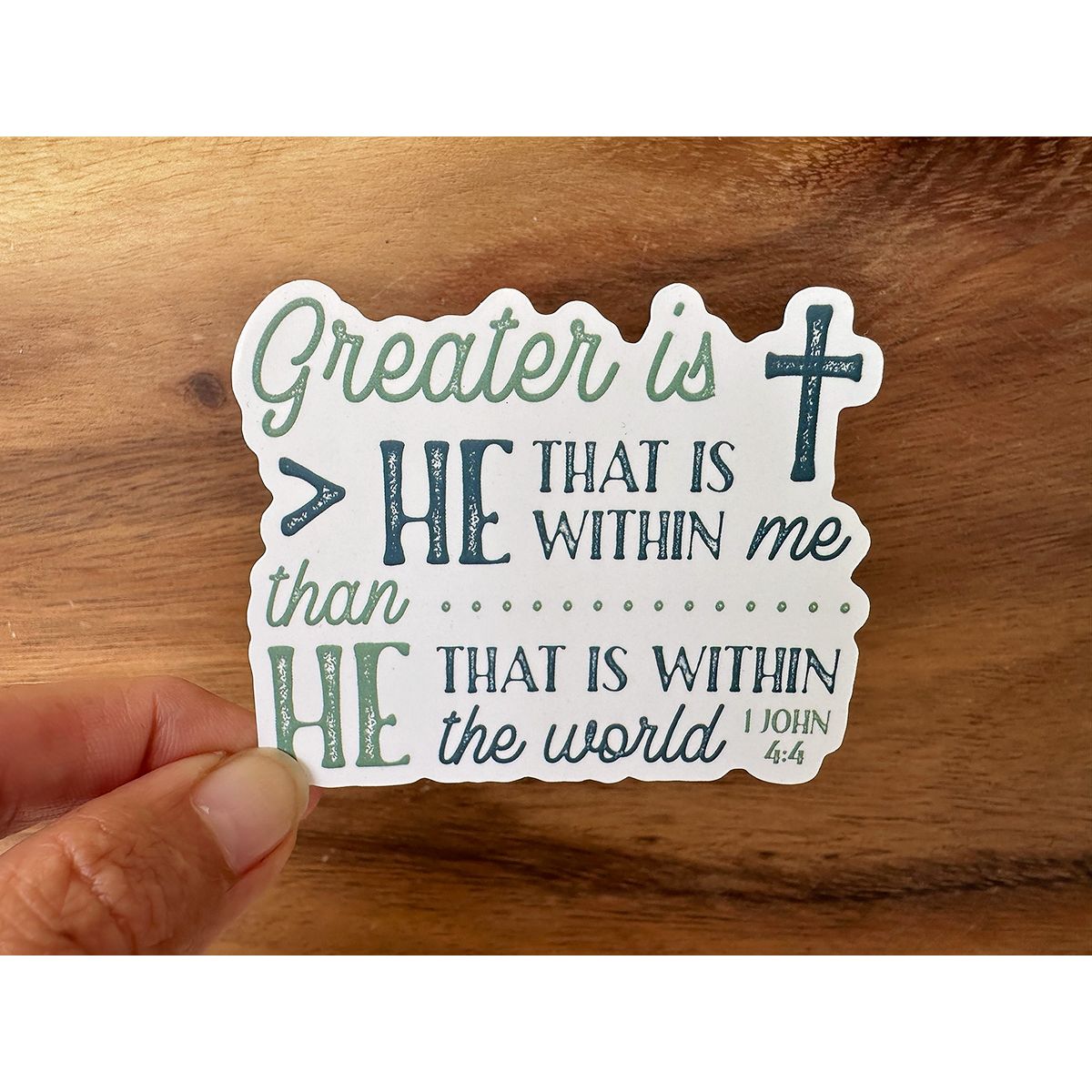 Greater Is He That Is Within Me | Vinyl Christian Sticker
