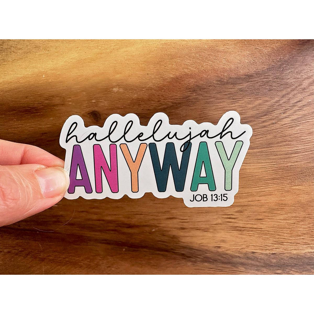 Hallelujah Anyway | Vinyl Christian Sticker