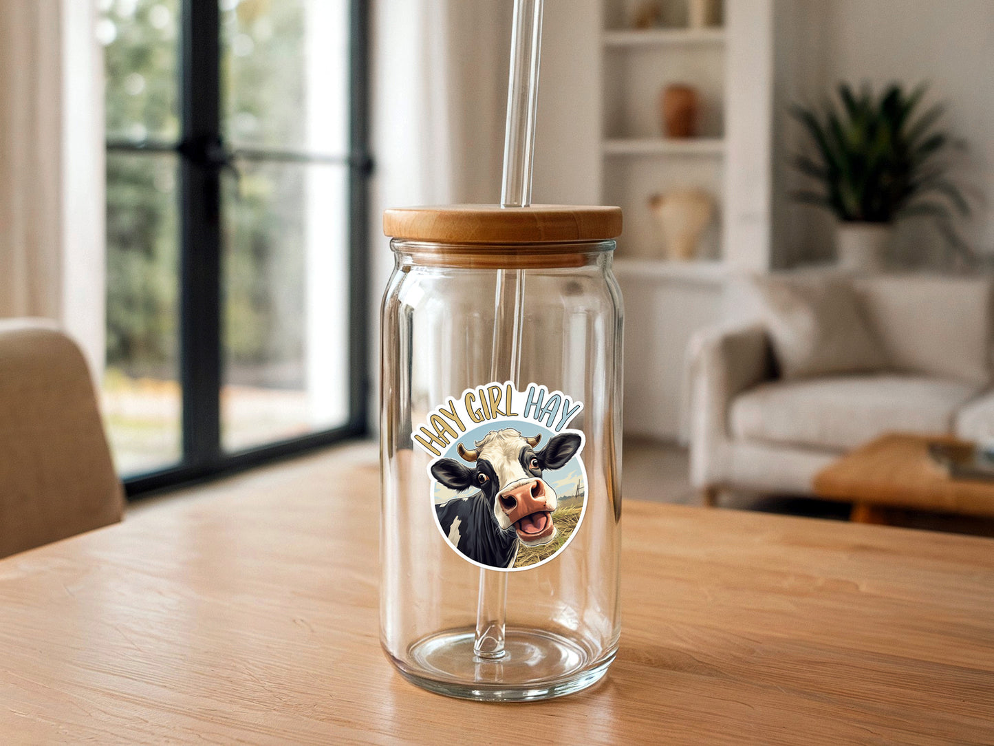 Hay Girl Hay | Funny Cow Sticker