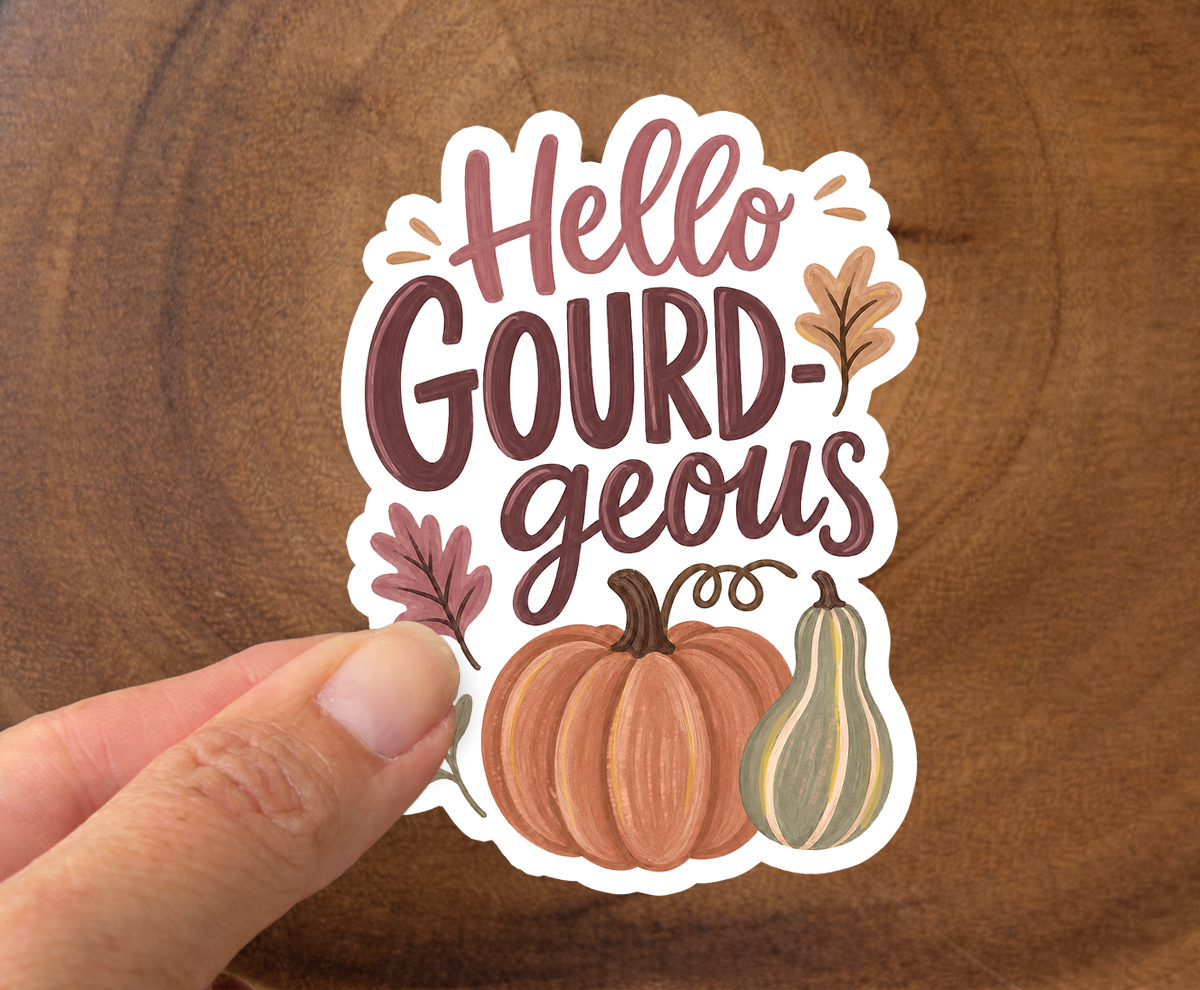 Hello GOURD-geous | Fall Sticker