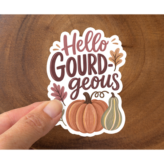 Hello GOURD-geous | Fall Sticker