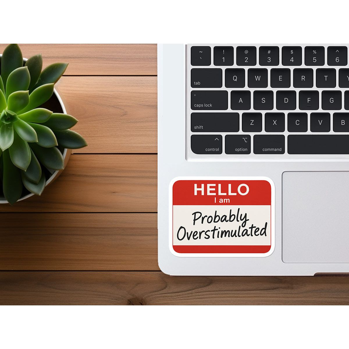 Hello I'm Probably Overstimulated | Funny Sticker
