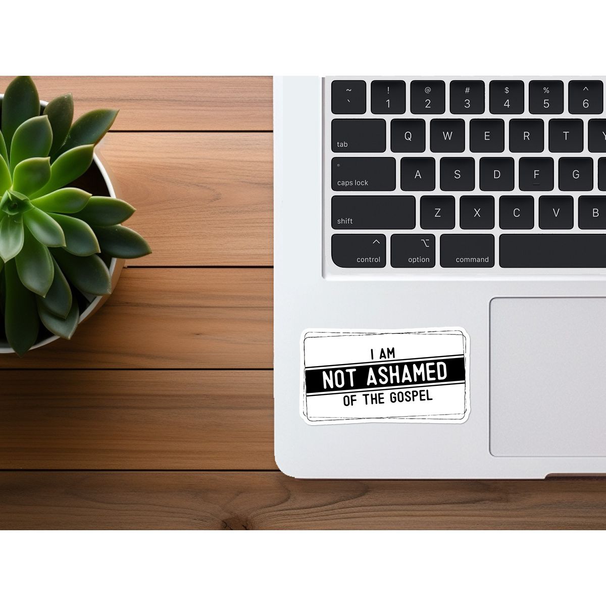 I Am Not Ashamed | Black & White Christian Sticker