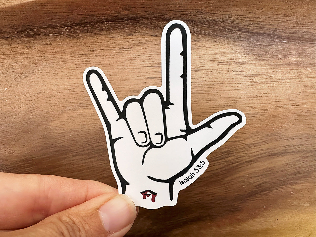 "I Love You" in ASL | Jesus | Vinyl Christian Sticker
