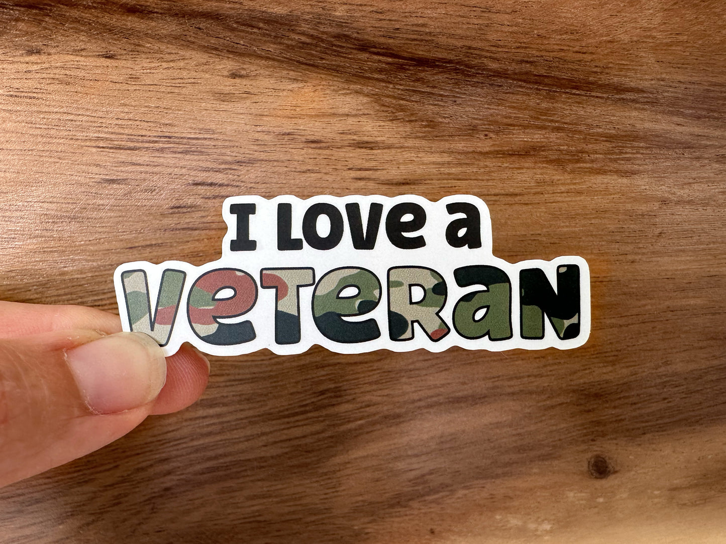 I Love a Veteran | Veteran Appreciation Sticker | America