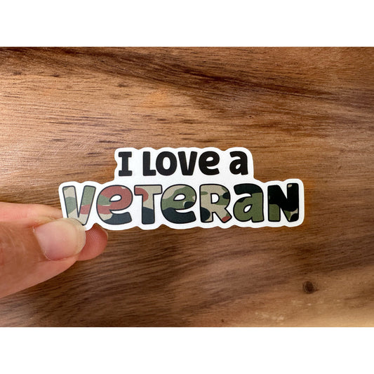 I Love a Veteran | Veteran Appreciation Sticker | America