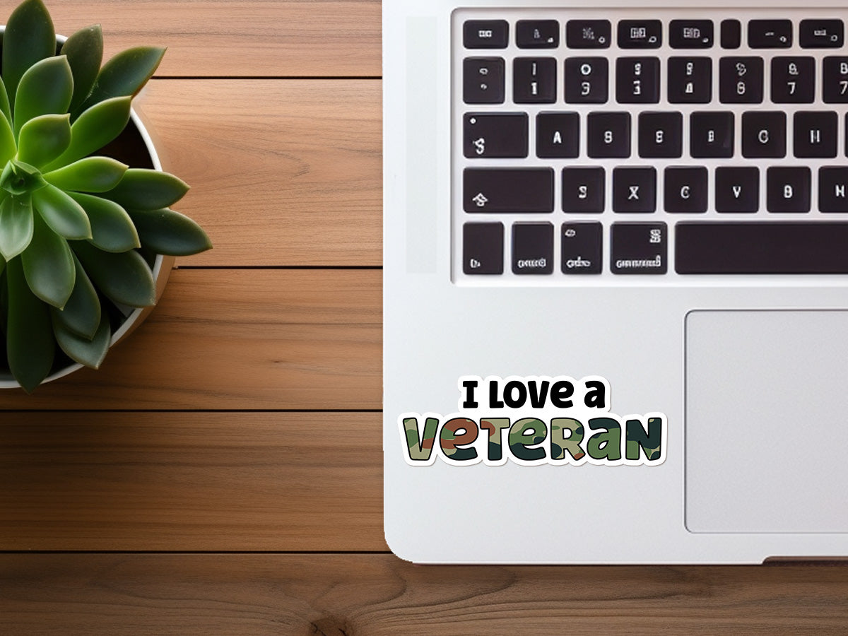 I Love a Veteran | Veteran Appreciation Sticker | America