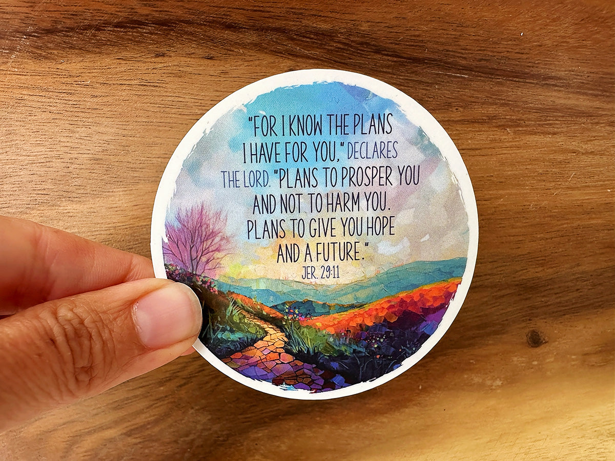 Jeremiah 29:11 - For I know the plans I have for you | Vinyl Christian Sticker