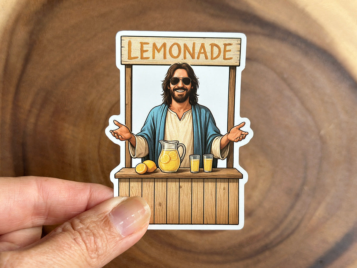 Jesus Making Lemonade | Christian Sticker