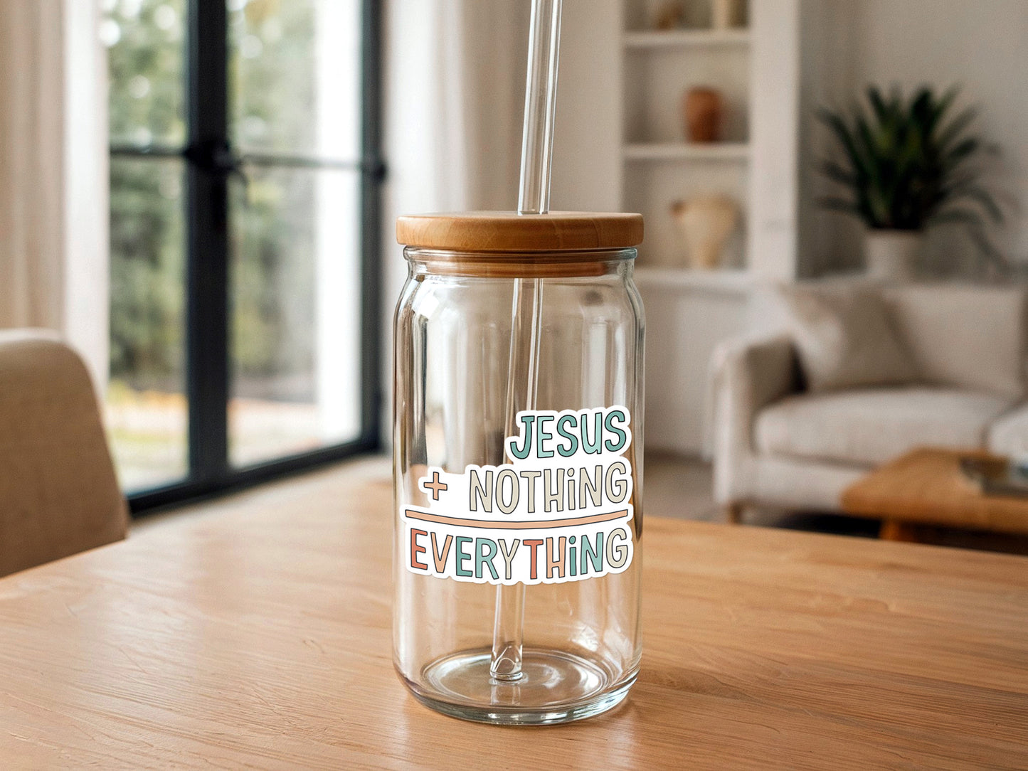 Jesus + Nothing = Everything | Vinyl Christian Sticker