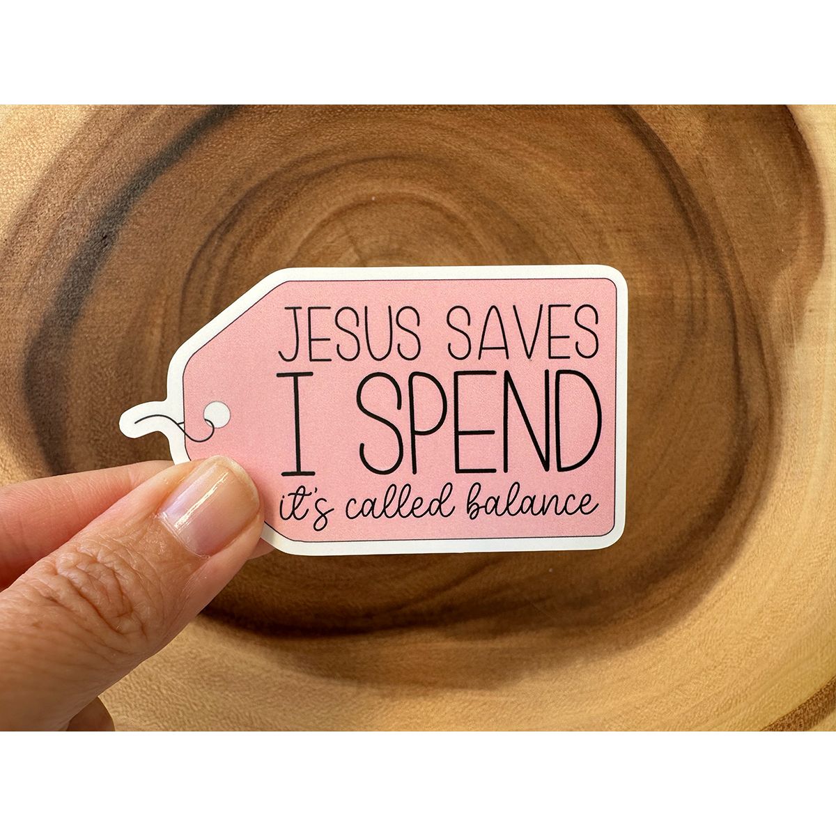 Jesus Saves, I Spend | Funny Christian Sticker