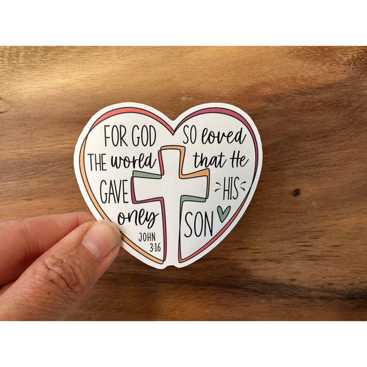 John 3:16 | For God So Loved the Word | Christian Sticker