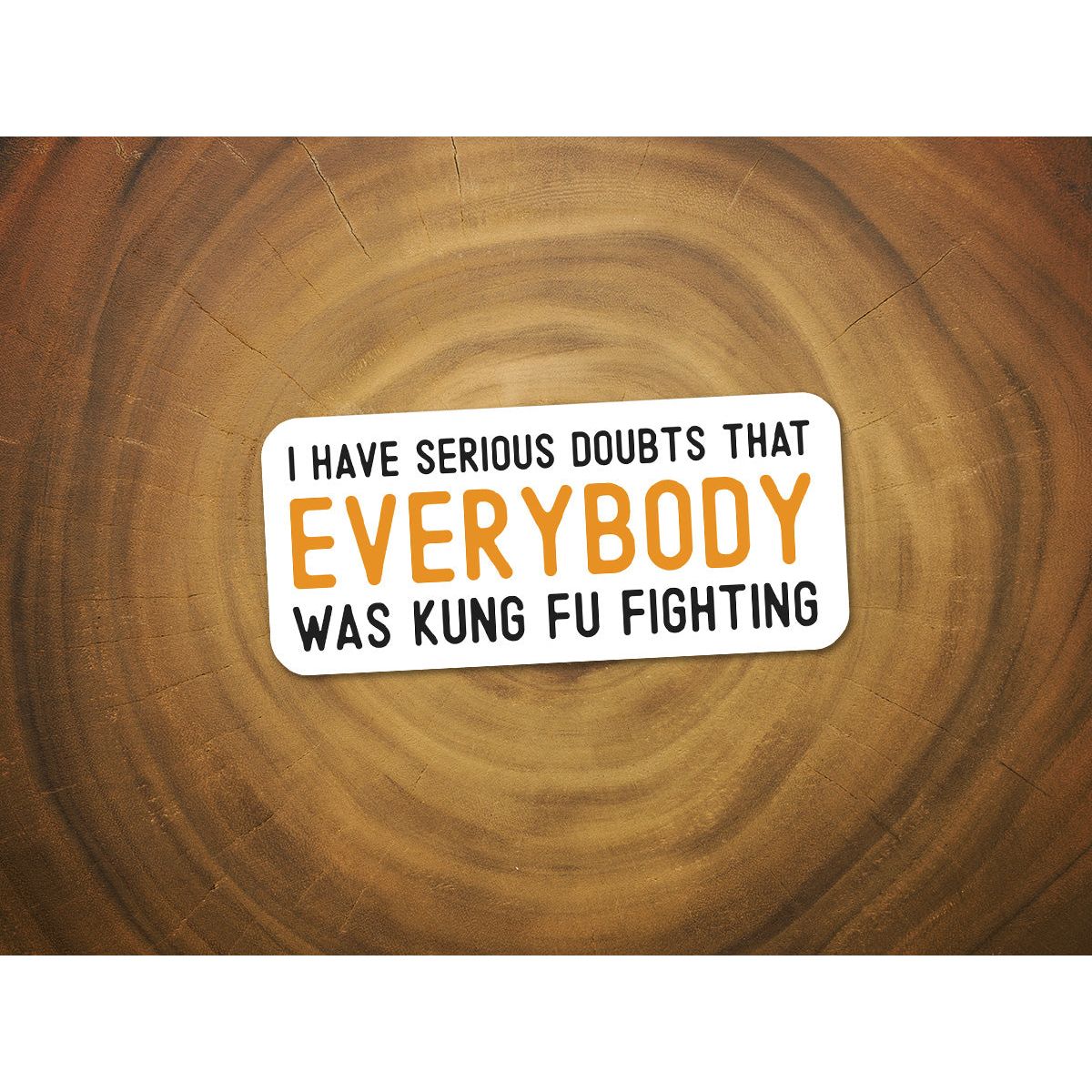 Kung Fu Fighting | Funny Sticker