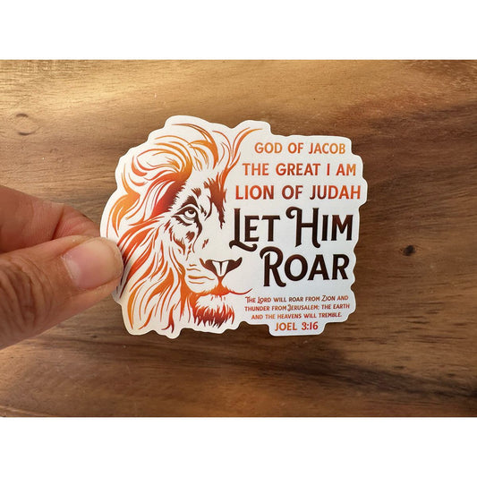Let Him Roar... Lion of Judah | Christian Sticker