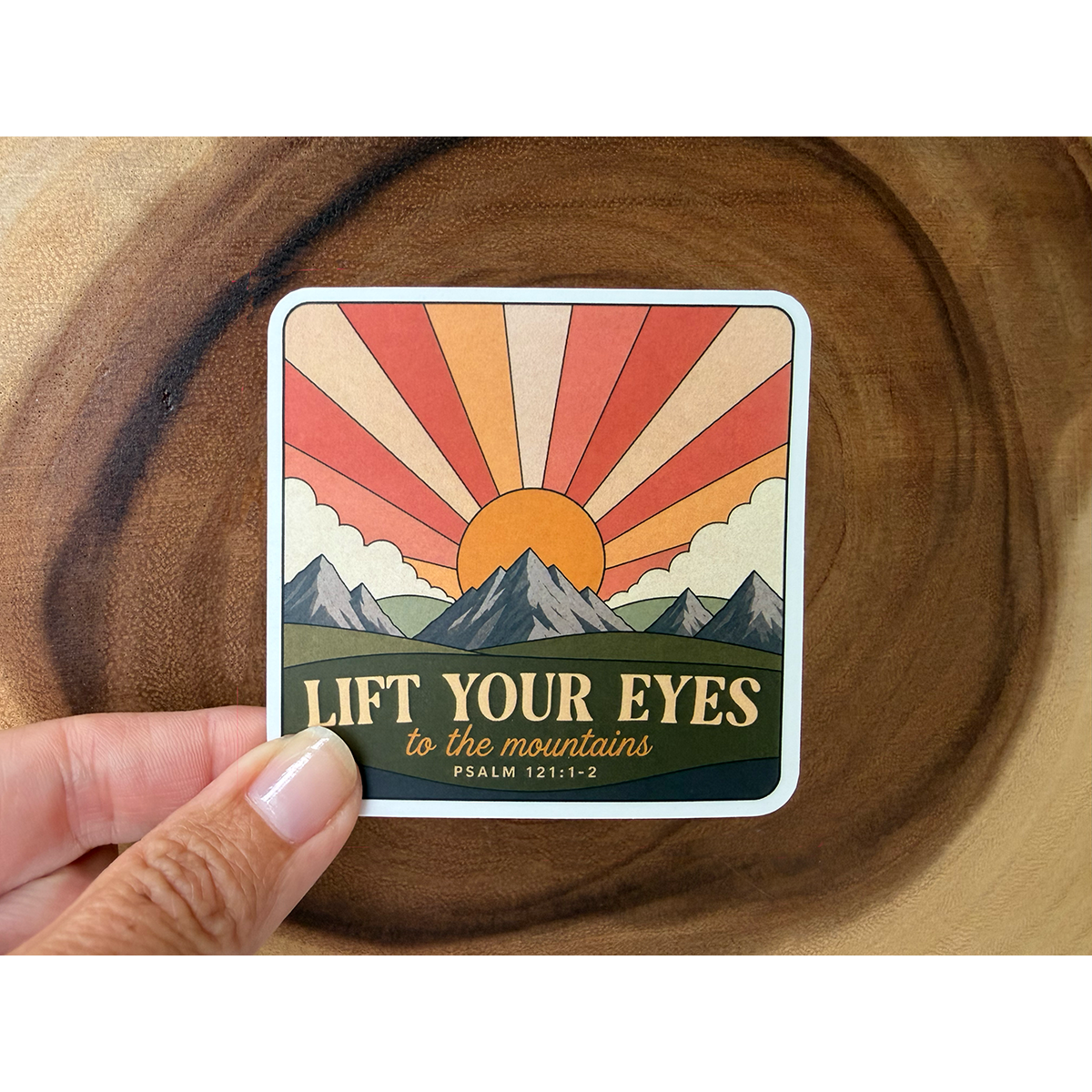 Lift Your Eyes To The Mountains | Christian Sticker