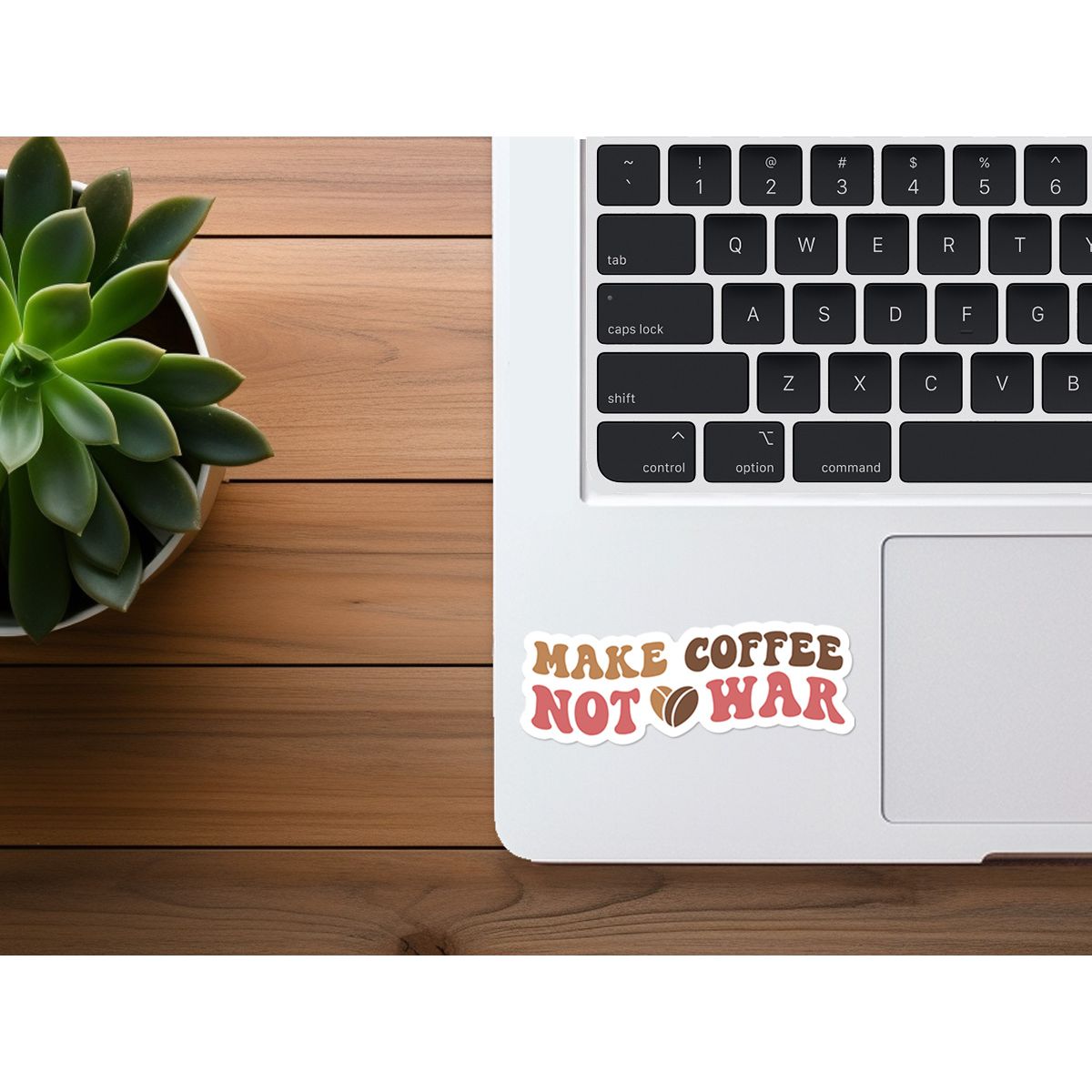 Make Coffee, Not War | Funny Sticker
