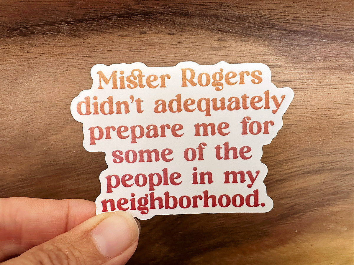 Mister Rogers | Funny Vinyl Sticker