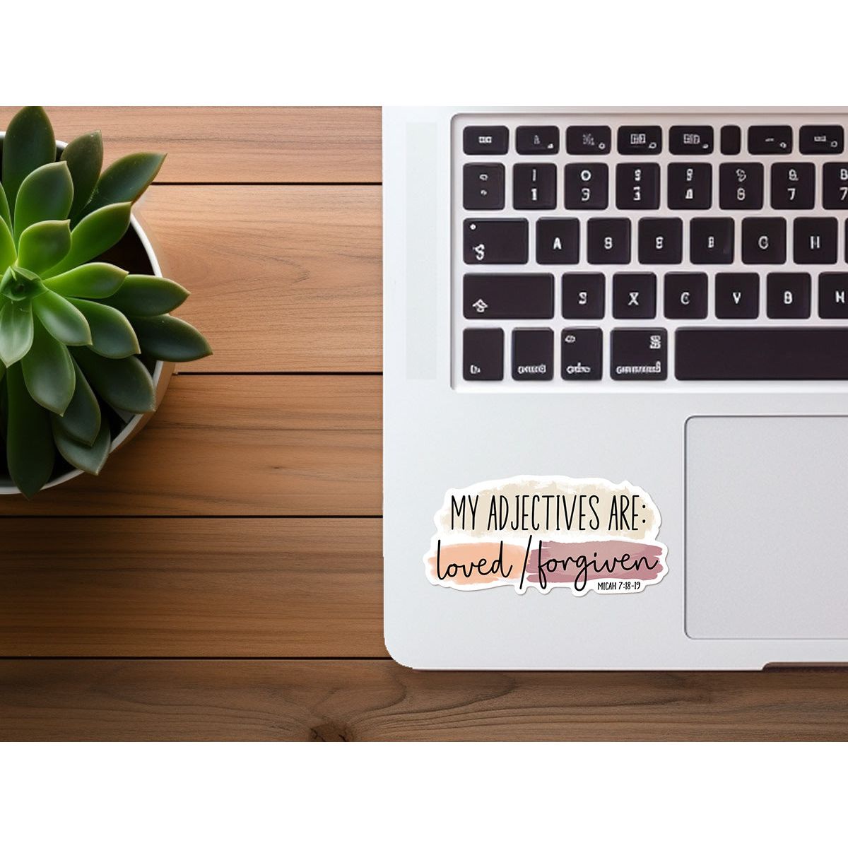 My Adjectives Are Loved/Forgiven | Vinyl Christian Sticker