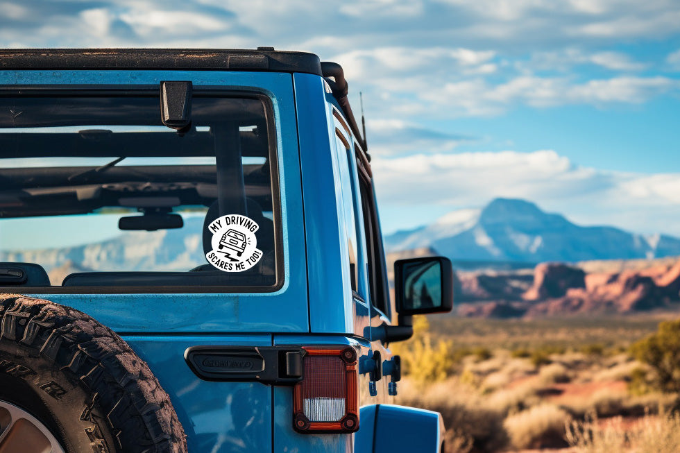 My Driving Scares Me Too | Funny Vinyl Car Sticker