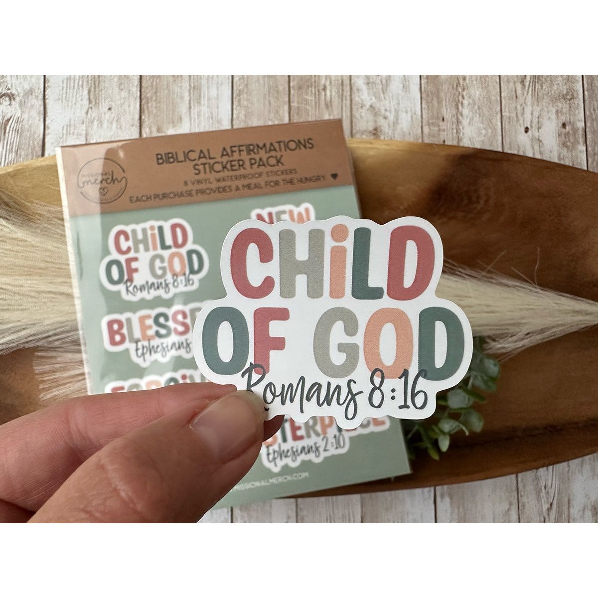 Waterproof Christian Sticker Sheets | Names of God and Biblical Affirmations