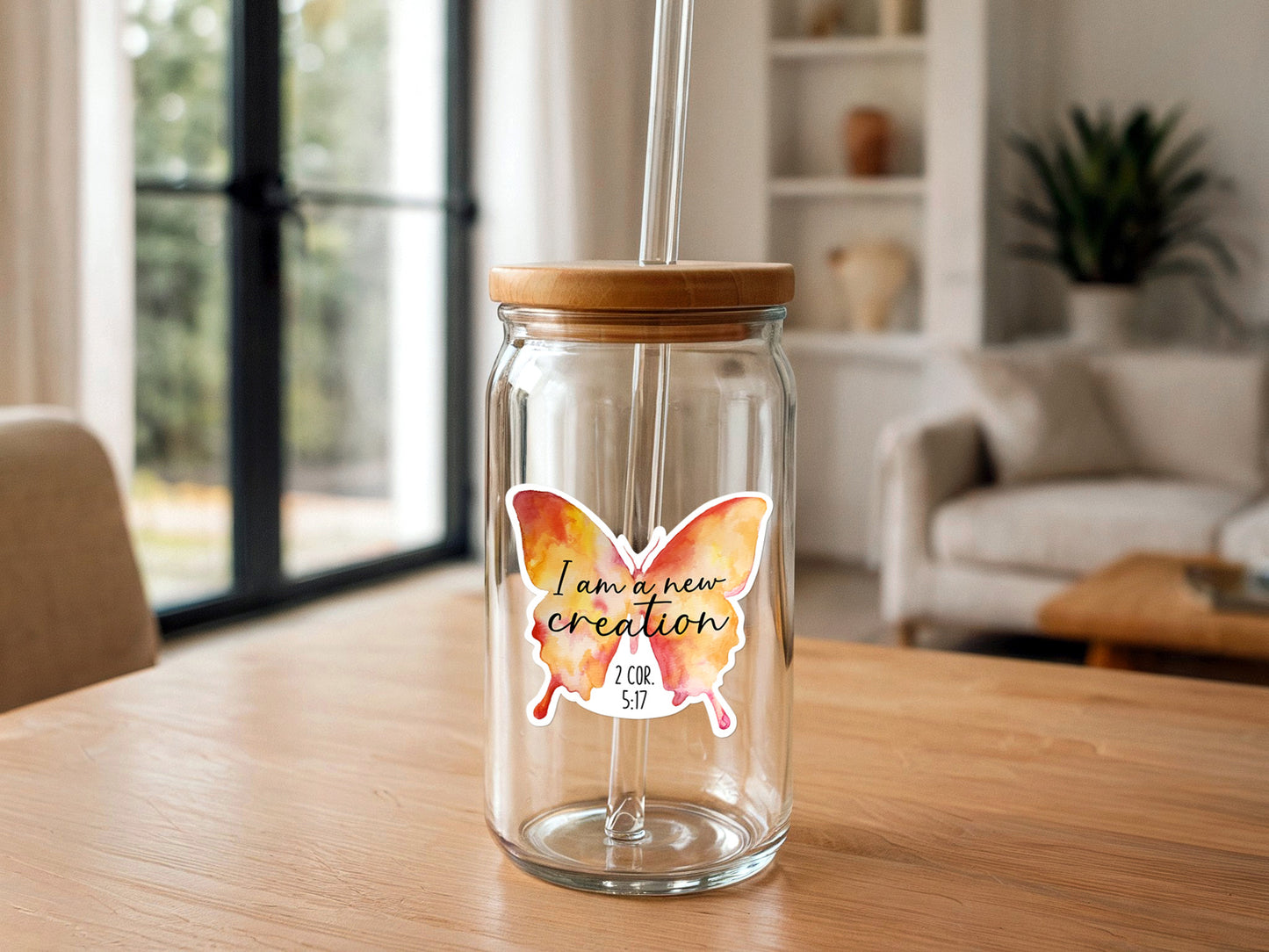 I Am a New Creation Butterfly | Vinyl Christian Sticker