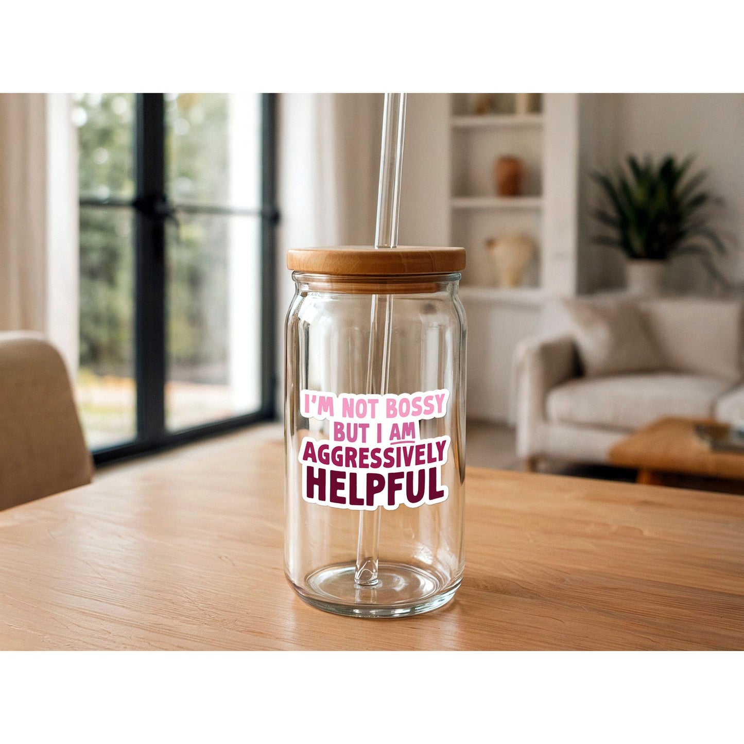 Aggressively Helpful | Funny Sticker