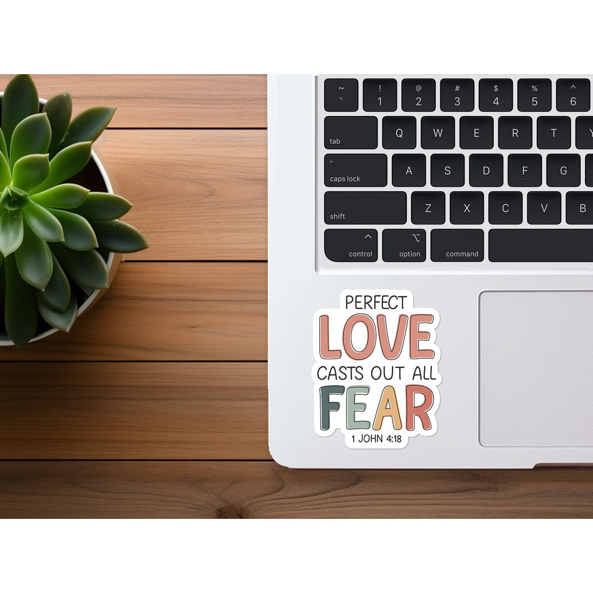 Perfect Love Casts Out Fear | Christian Sticker | Scripture