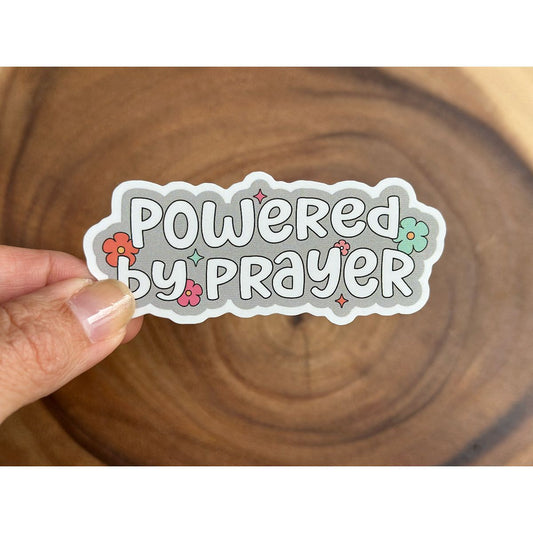 Powered By Prayer | Cute Christian Sticker