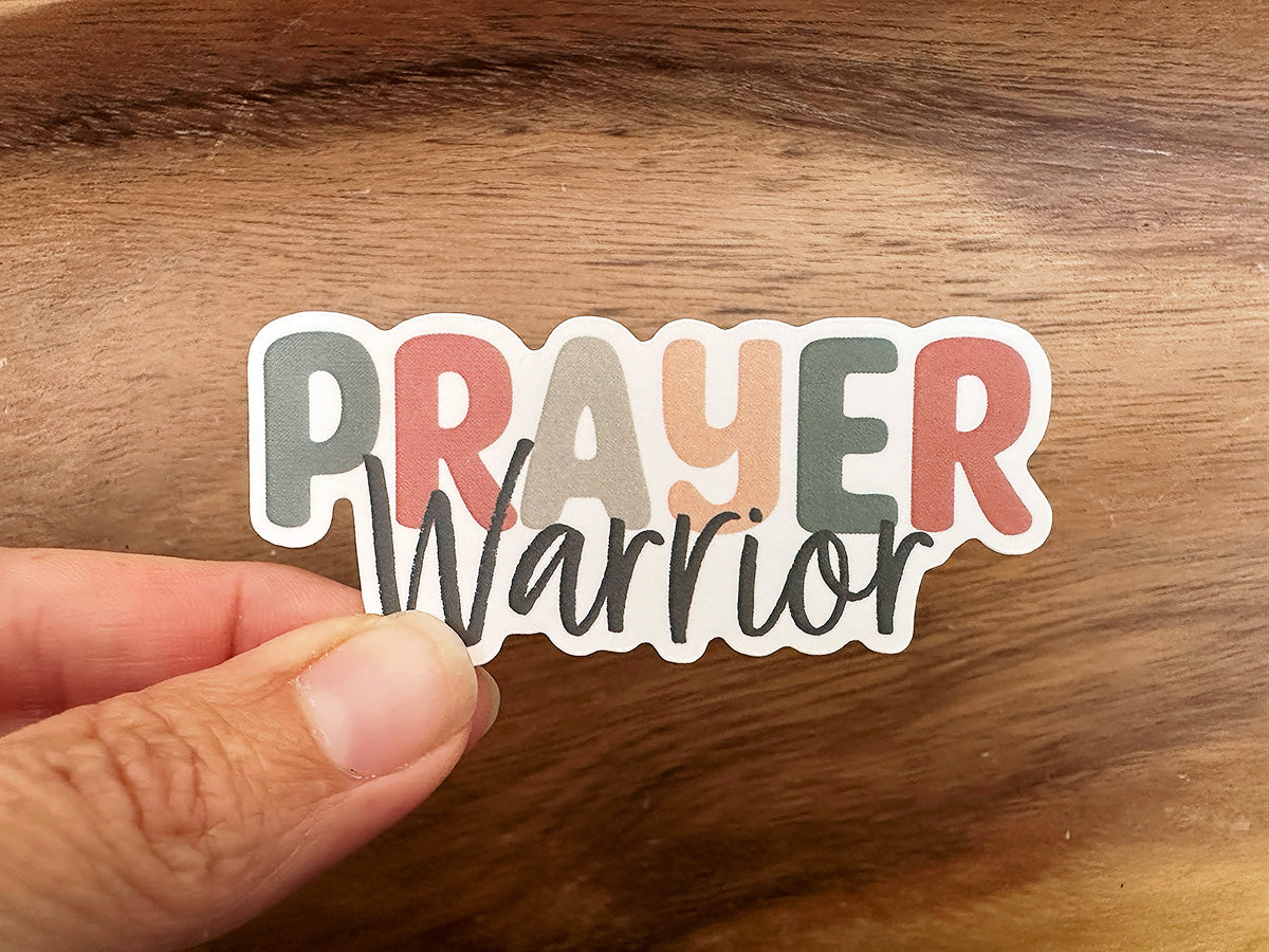 Prayer Warrior | Christian Sticker | Pray | Vinyl Christian Sticker