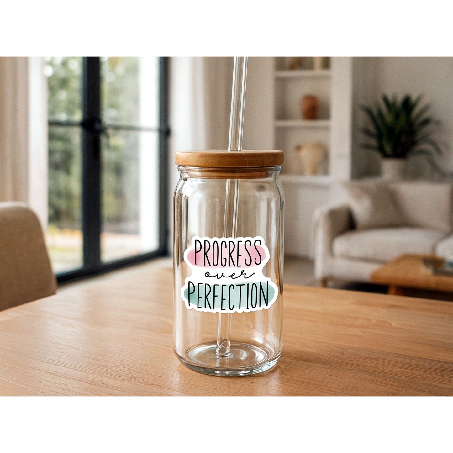 Progress Over Perfection | Waterproof Sticker | Wellness